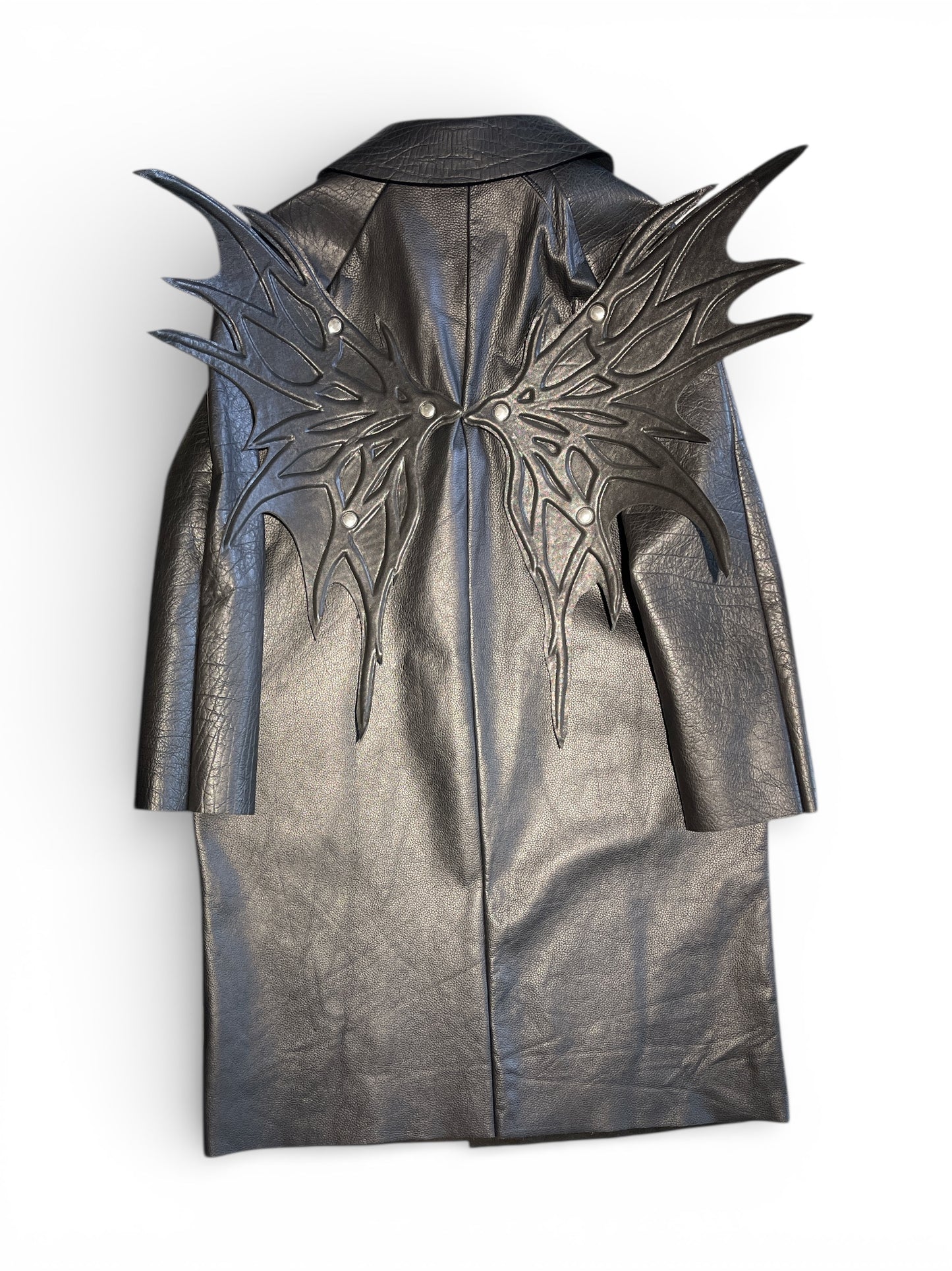 FALLEN WINGS LEATHER COAT